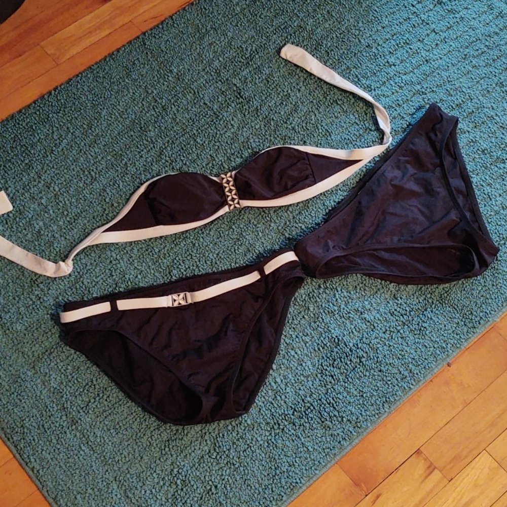 Bandeau Belted & Plain Bikini Bundle S,M